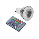 Gu10 Led Spotlight 3w Rgb Ac 100-240 V Controlled Remote