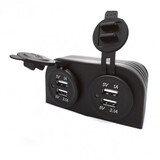 USB Charging Tablet Waterproof Dual USB Car Charger for Mobile Phone 5V 3.1A Socket