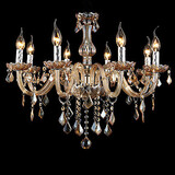 Candle Chandelier Crystal Luxury Amber