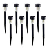 Plastic Led Bright Lighting Garden Light 8 Pcs Solar Lawn Light