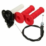 Throttle Grips Action Quick Red 110cc 125cc Pit Dirt Bike With Cable 22mm Twist