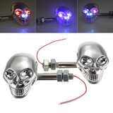 Skeleton Head Universal Motorcycle Turn Light Indicators Lights