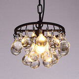 Pendant Light Indoor Country Vintage Side Amercian Crystal Single Head Creative