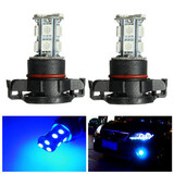LED Car Fog Light Bulbs Blue Pair 12V Lamp DRL SMD H16 Deep
