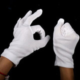 Hip-hop Cotton White Halloween Supplies Gloves