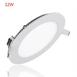 Ceiling Lamp Round Panel Light 85-265v 1000lm Led Downlight Recessed 12w