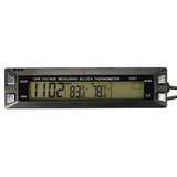 Voltage Meter Thermometer Temperature Auto LCD Digital Clock Battery Car Monitor