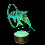 3d 100 Wireless Bluetooth Night Light Dolphin Colorful Speaker