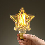 40w Shape Incandescent Bulb Star E27 Transparent