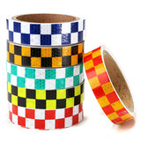 Dual Color Caution Reflective Sticker Chequer Roll Signal Warning