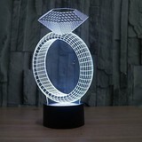 Illusion Shape Diamond Table Lamp 3d Night Light Ring Color Light Amazing