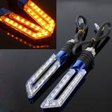 LED Motorcycle Motor Bike Turn Signal Indicators Light Lamp Blue