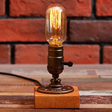 110v Night Light Pipe Table Lamps Vintage Desk Lamp 100 E27