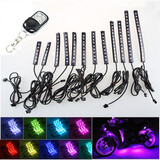 Strips Light Million Flexible Colors Motorcycle Neon LED Kit Lighting 12pcs