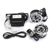 Speaker Stereo Amplifier Audio System FM Radio Remote DC 12V Horn USB Motorcycle Handlebar