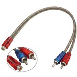 Audio RCA Phone Male Cable Lead Adapter Connector Female 1x Splitter