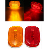 Car Truck Beads Red Yellow Rectangle 6 LED Side Marker Light Indicator Clearance Amber