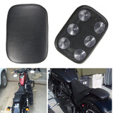 Pillion Seat Black For Harley Dyna Touring Pad Softail Suction Cup Sportster