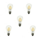 5pcs Degree Warm E27 Filament Lamp A60 Color Edison Filament Light Led  4w Cool White