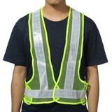 High Visibility Gear Reflective Vest Warning Safety Yellow White 2Pcs