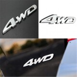 4WD Metal Decal Emblem Badge Adhesive Auto Car Chrome 3D Sticker