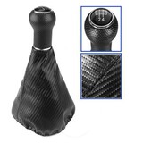 Polo Boot 5 Speed Gear Knob Carbon Shift Shifter Seat GOLF MK4 Bora Cover for VW