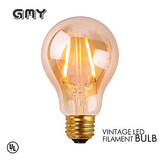 Cob 1 Pcs A19 2200k Amber Gmy Vintage Led Filament Bulbs Warm White 2w