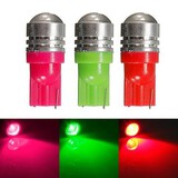 Green T10 LED Red Light Car Side Wedge Backup Lamp Tail Bulb White 1.5W