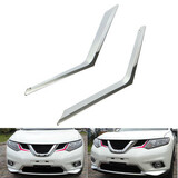 Chrome 2pcs Front Rogue Grille Grill X-Trail Molding Cover Trim