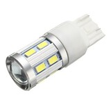 White 6000K LED Brake Stop Light Tail Light T20 7443 Bulb with Lens 12SMD Car