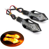 Light Amber 12 LED Lamp Motorcycle Turn Signal Indicators Blue