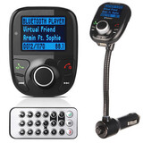 Audio Wireless Handsfree LCD Car Kit Mp3 FM Transmitter USB Charger Bluetooth Player