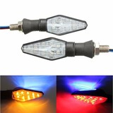 3 Colors Dual Color Blinker 12LED Turn Signal Indicator Light 12V Motorcycle