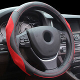 Leather Car Steel Ring Wheel 38CM Glove Auto Color