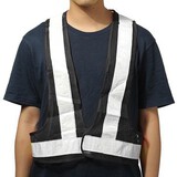 Warning Safety 2Pcs High Visibility Black White Gear Reflective Vest