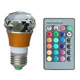 Crystal Rgb Led Remote Controller Color Bulb E27 220v 3w