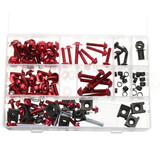 Red Body Fasteners Screws Bolts Kit Wind Shield Motorcycle Fairing