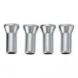 4 X Wheel Tyre Valve Caps Chrome 20mm Covers Stem 27mm Silver Alloy