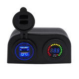 Battery Voltage Screen Dual USB Car Charger 4.2A Detection Voltmeter Color