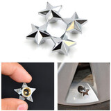 Cover for Car Truck Motorcycle STAR Tire Wheel Tyre Valve Caps 4PCS 8mm Stylish Bike