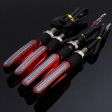 Light 4pcs Red Signal Indicator Blinkers Amber Motorcycle LED Turn