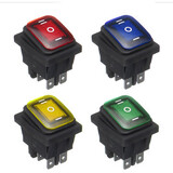 Car Boat LED Light Rocker Toggle Switch Waterproof ON-OFF-ON Pin 12V Latching