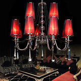 Red Chandelier 220v Electroplated Metal Romantic Lamps