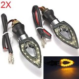 LEDs Turn Chrome Light Indicator Lamp Universal Motorcycle 4 X