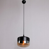 Plating Retro Glass Painting Light Pendant