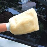 Cleaner Wash Hand Yellow Mitt Remover Car Cleaning Buffing Pad Wool Fiber Glove