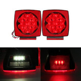 Submersible Lights Truck Trailer Side Pair Boat Red LED Tail Brake Stop Light