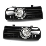 Lamp Front Fog Light Car Set For VW Black GOLF Grille