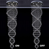 100 Crystal Chandelier Lighting Fixture Double Design Indoor