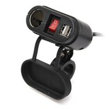 Adapter Dual USB Motorcycle Power Charger Cigarette Lighter Socket